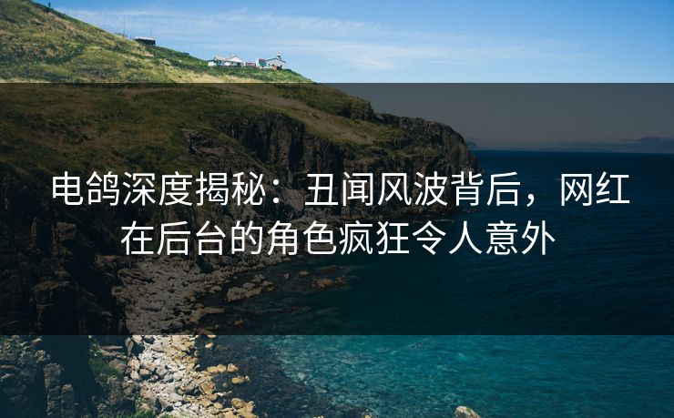 电鸽深度揭秘：丑闻风波背后，网红在后台的角色疯狂令人意外
